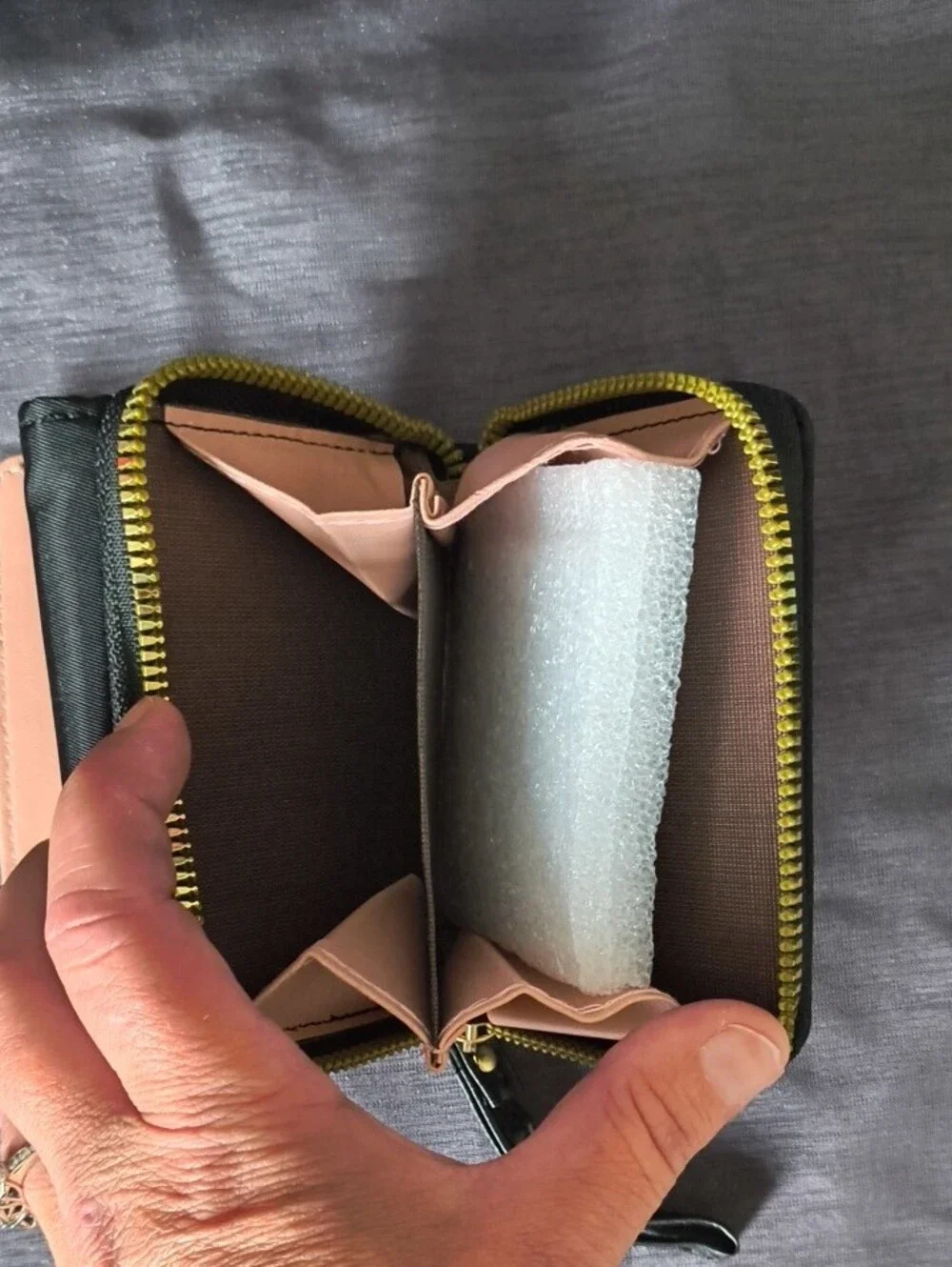 Lululemon Athletica Black Wallet with Gold Accents